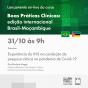 Descrição da imagem: Card em verde e branco falando sobre o lançamento on-line do curso "Boas Práticas Clínicas: edição internacional. Mais abaixo do card consta as informações sobre o lançamento que será 31/10 às 9h e terá a palestra "Experiência do INS na condução de pesquisa clínica na pandemia de Covid-19" com a Dra. Bindiya Meggi - Chefe da Repartição de Pesquisa Clínica - Instituto Nacional de Saúde-Moçambique