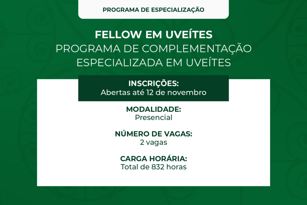 INI/Fiocruz abre inscrições para curso de capacitação “Fellow em Uveítes”