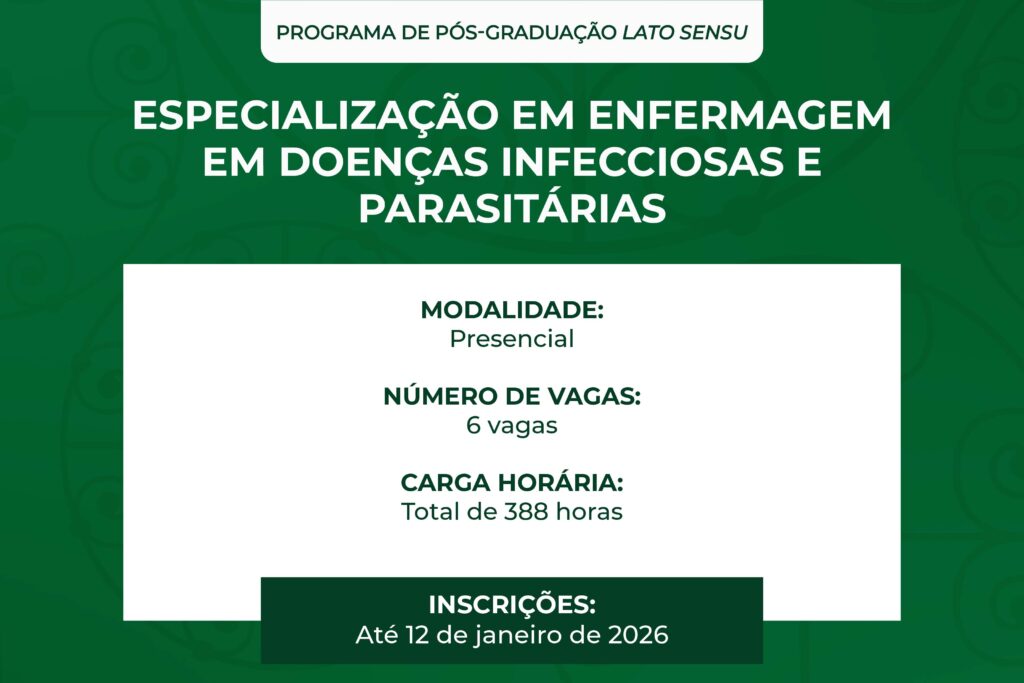 INI/Fiocruz abre inscrições para Curso de Especialização em Enfermagem em Doenças Infecciosas e Parasitárias